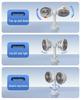 Dual-Headed Smart Clip & Wall-Mount Fan, Portable Low-Noise Circulation Desktop Fan for Home