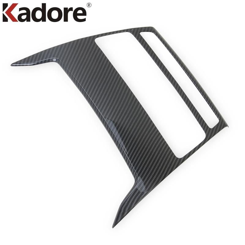 Car Center Console Dashboard Panel Cover Trim For Mitsubishi Eclipse Cross 2017 2018   Carbon Fiber Interior Accessories