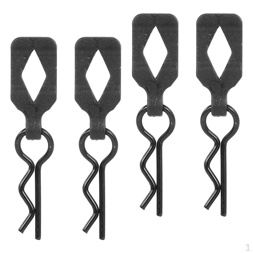 

4 Pieces RC Body Clips Pins HSP Axial SCX10 D90 HPI 1:10 Remote Control Car чорний