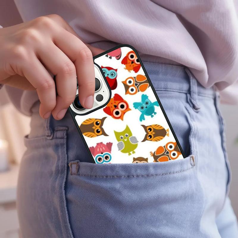 Cute Owls Phone Case For iPhone 17 Air 15 16e 14 13 Pro Max Coque 12 11 Pro Max PLUS Cover
