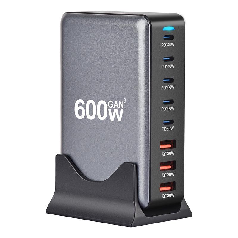 600W GaN PD Multi-Port Fast Charger for Desktops & Mobile Devices