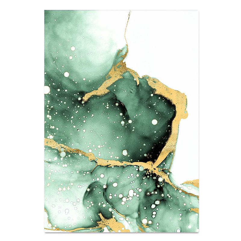 Aquarelldruck, modernes Bild, abstraktes Glod-Schwarz, Poster und Drucke für Wohnzimmer, Wandkunst, Leinwand, Ölgemälde, Dekor, Zuhause