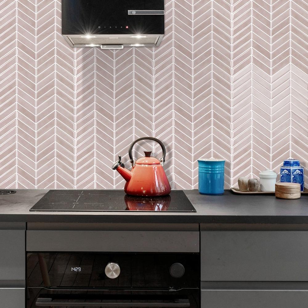 Self-adhesive Peel and Stick Backsplash 10" x 10" Stick Tile Wallpaper  for Kitchen Bathroom