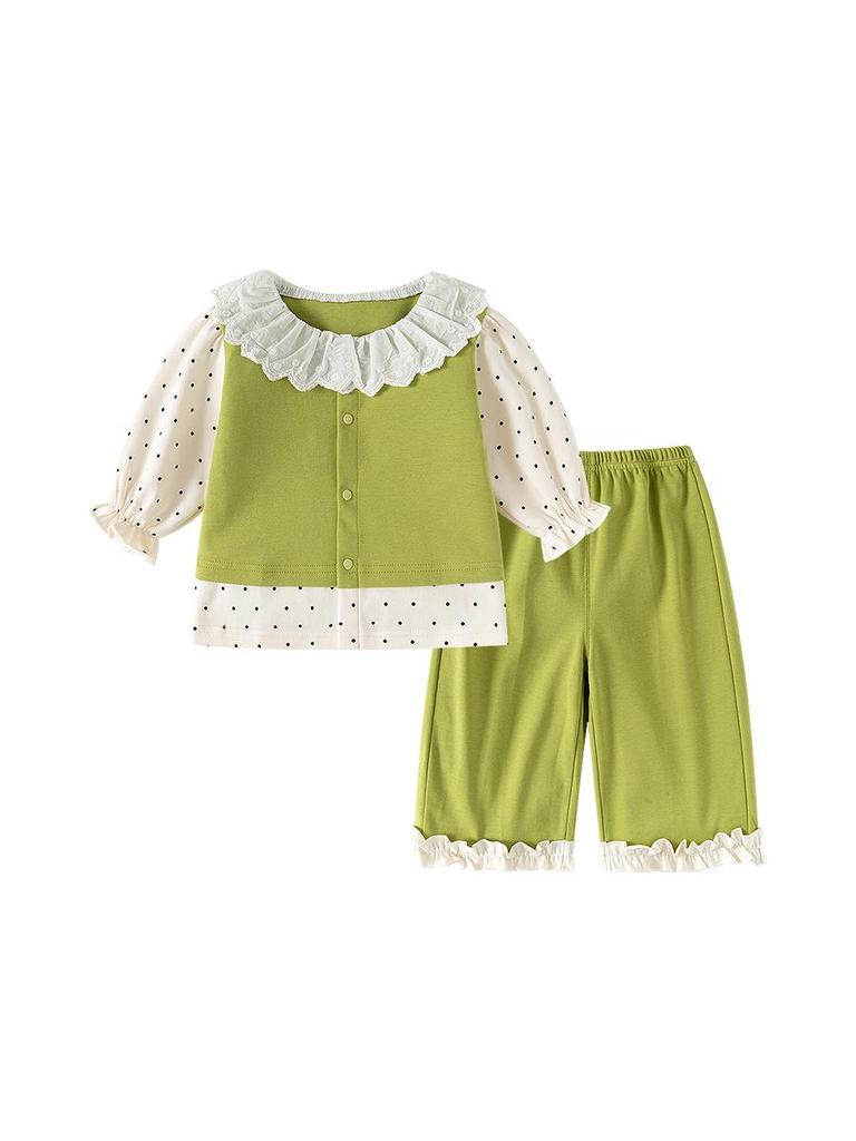 2025 Spring and Autumn Fashionable Girls' Two-Piece Vest Set