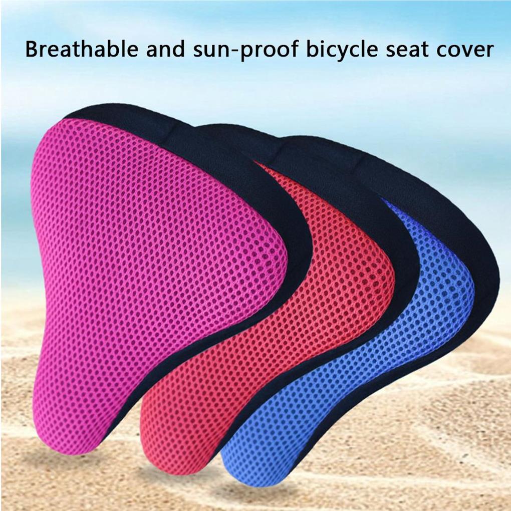 Bike Seat Cover 3D Breathable Padded Saddle Universal Elastic Cycling Sun Protection Mountain Road Bikes Cushion