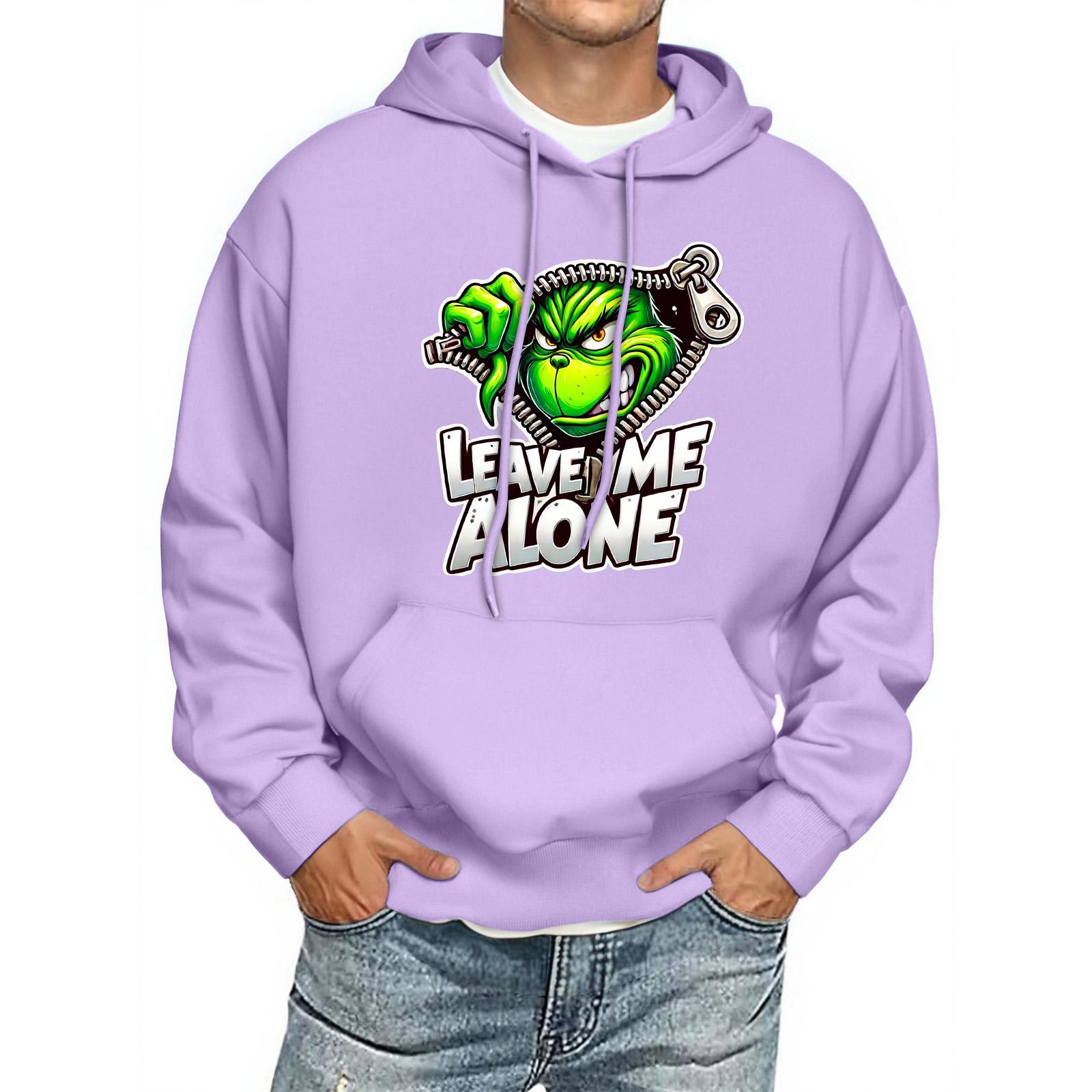 

Мужская толстовка с капюшоном с принтом, с длинным рукавом, повседневный пуловер, худи, толстовка с капюшоном S