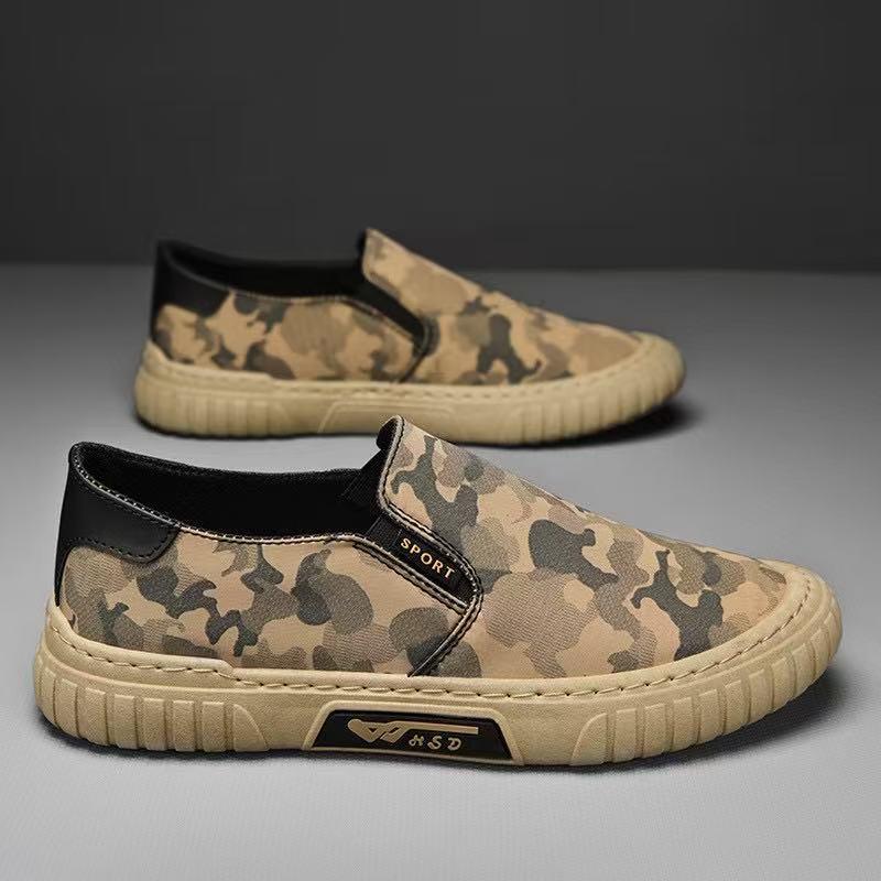 Men's Cross-Border Camouflage Canvas Summer Slip-On Casual Shoes