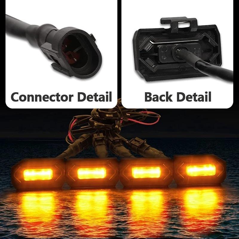 4PCS Car LED Front Grill Light For Toyota Tacoma Raptor TRD Off Road Sport 2020 2021 External Grill Lamp LED Grille Lights