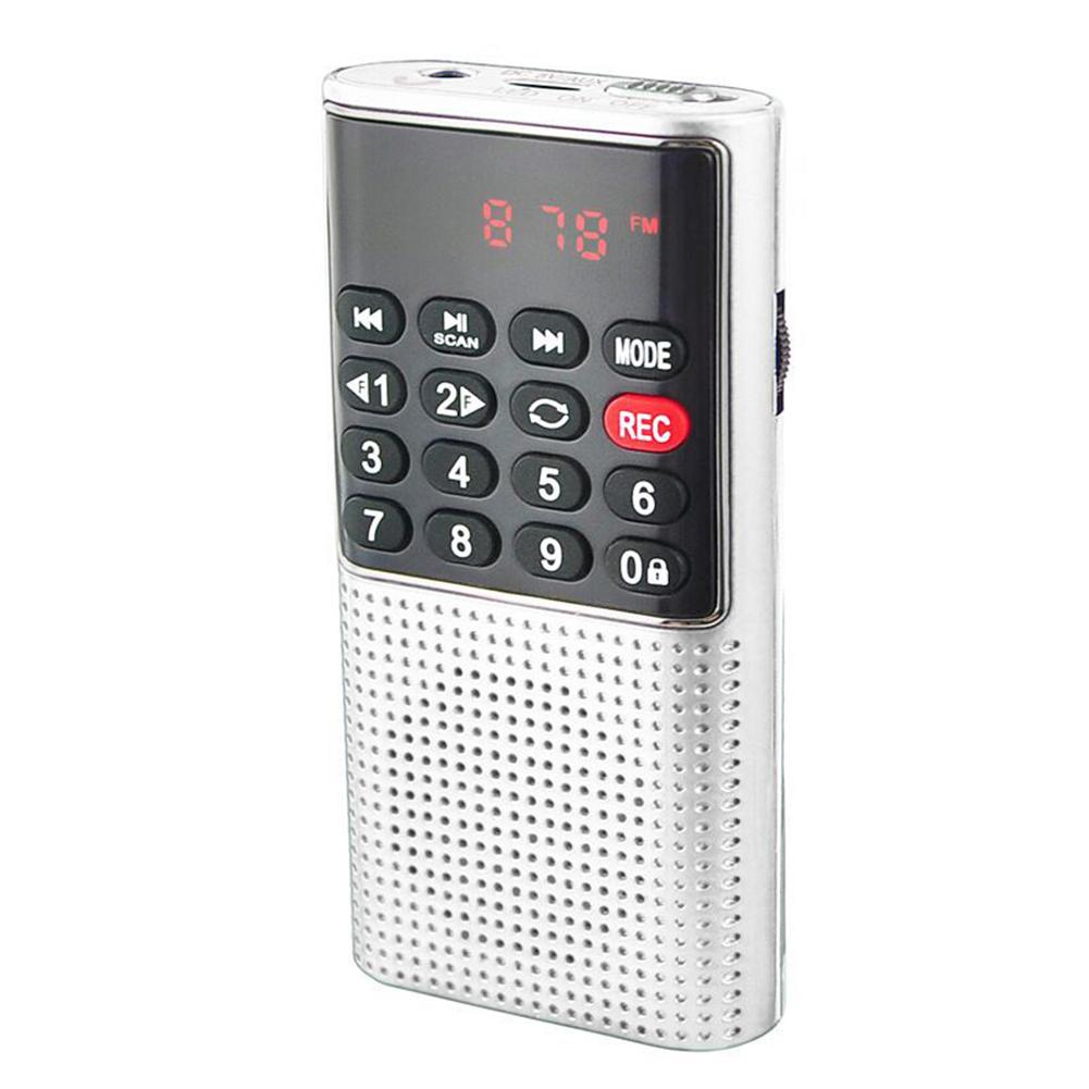 Mini Portable Pocket FM Radio Number key Handheld MP3 Walkman Radios with Recorder Rechargeable Battery For Walkman Go Hiking