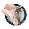 Napkin Ring Petal and Pearl Napkin Decorative Buckle for Wedding Hotel Table Setting 3.8cm Diameter