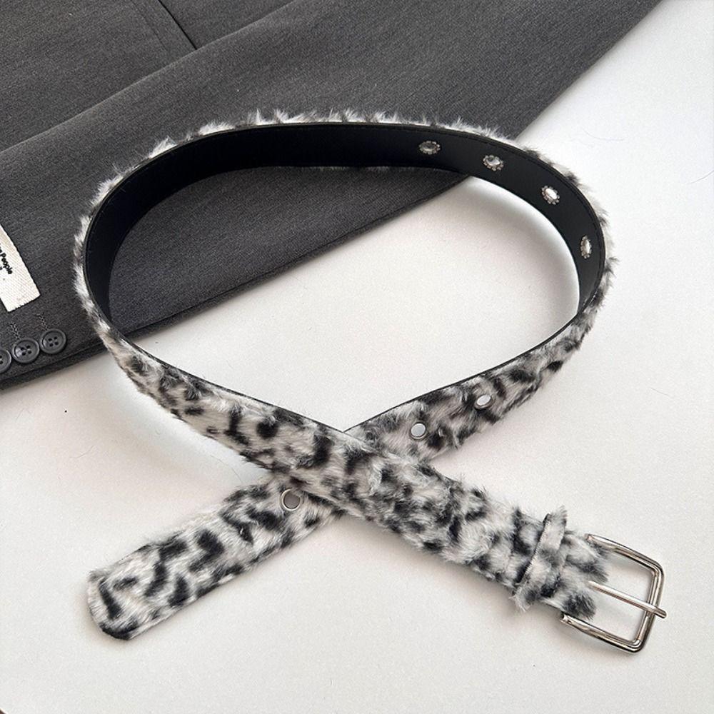 Koreanischer Stil Leopardendruck Gürtel Harajuku Hosen Dekoration Jeans Bund Kleidung Zubehör