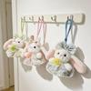 Kawaii Rabbit Plush Pendant with Bow and Fluffy Skirt