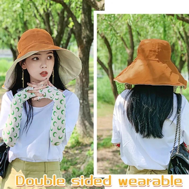 Wide Brimmed Sun Hat for Women, UV Resistant Hiking Fisherman Hat, Foldable Summer Beach Hat