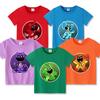 Smilings Critters Children T-shirt Short-sleeve Shirt Colorful Tee Tops Cotton Kid Cute Cartoon Figure Printed T-shirts Boy Gift