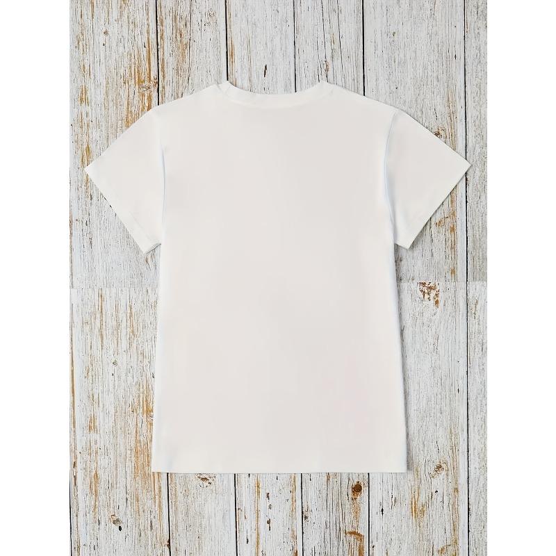 Funny 67 Digital T-Shirt 6-7 Print Casual Short Sleeve Round Neck T-Shirt Suitable for Christmas Daily Wear - Humorous Six Seven Design