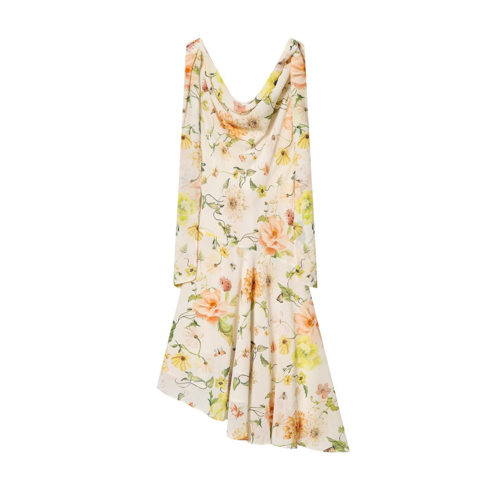 European and American style, new women s clothing, foreign style irregular swing collar design dress 1284563 XS