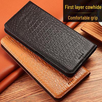 Flip-Cover aus echtem Leder für Samsung Galaxy A91, A72, A70S, A55, A54, A53, A52, A51.