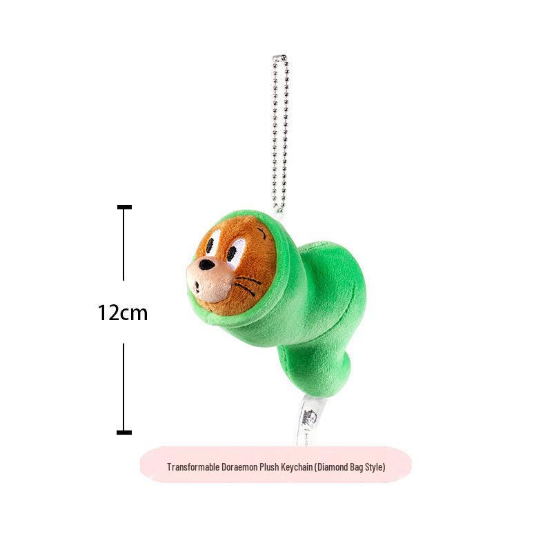 Tom & Jerry Plush Toys: Cat Pendant & Mouse Keychain Charms for Kids
