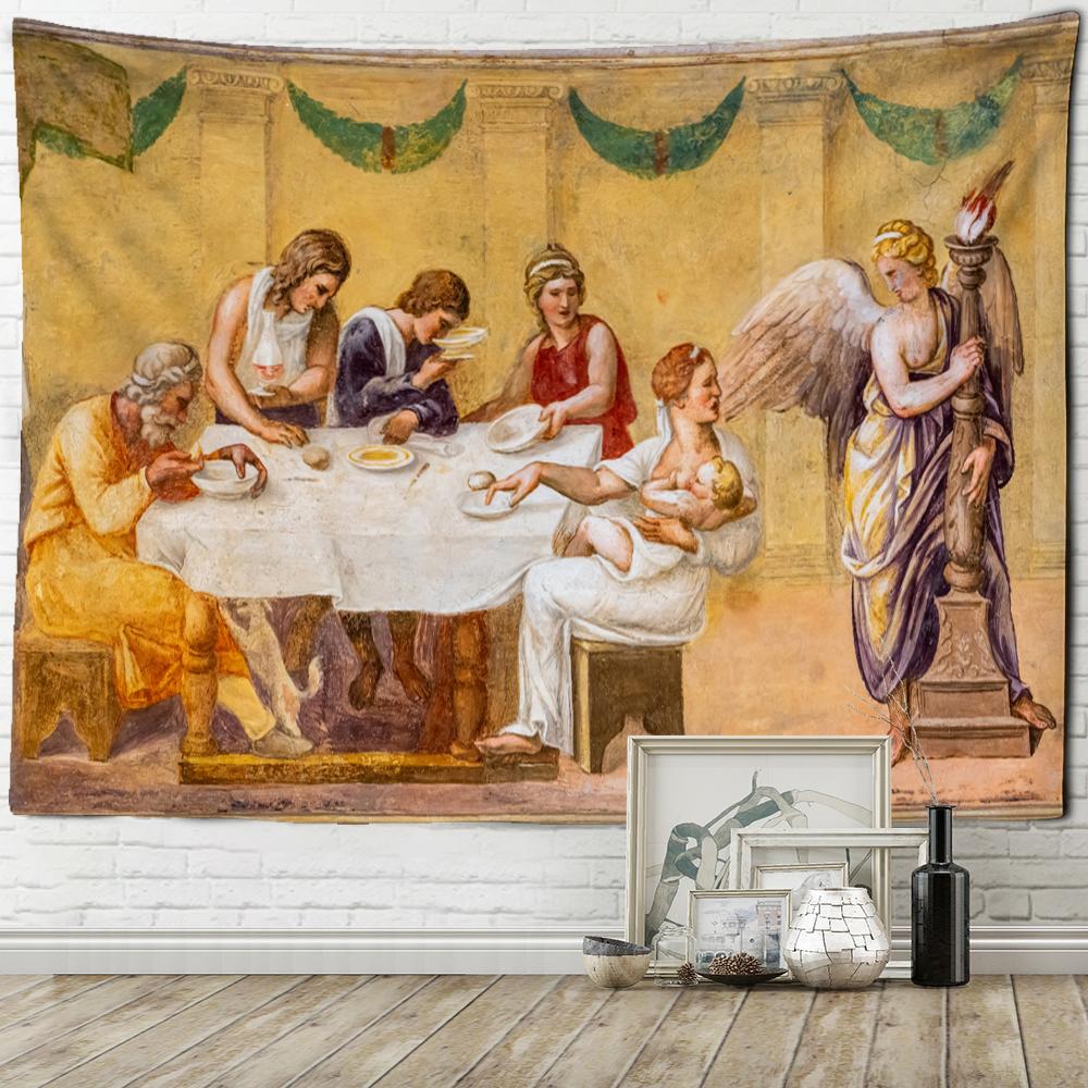 Vintage Angel Tapestry Wall Hanging Boho Tapiz Christian Psychedelic Witchcraft Mystery Classic Art Bedroom Home Decor