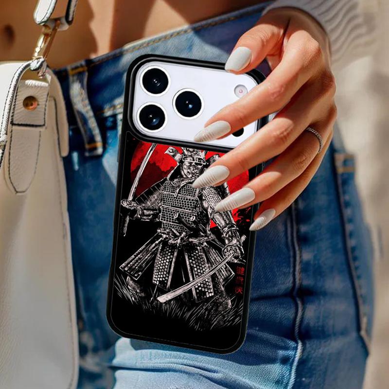 Japan Samurai Art Phone Case For iPhone 17 Air 14 15 13 12 Max Cover For Apple 14 15 16 16e 11 Pro Max Plus