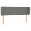 Tête de lit - Avec oreilles - Gris foncé - 147x23x78/88 cm - Hauteur réglable