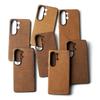 YMW Retro Genuine Leather Case for Samsung Galaxy S26 S25 Ultra Luxury Business Sheepskin Phone Cases