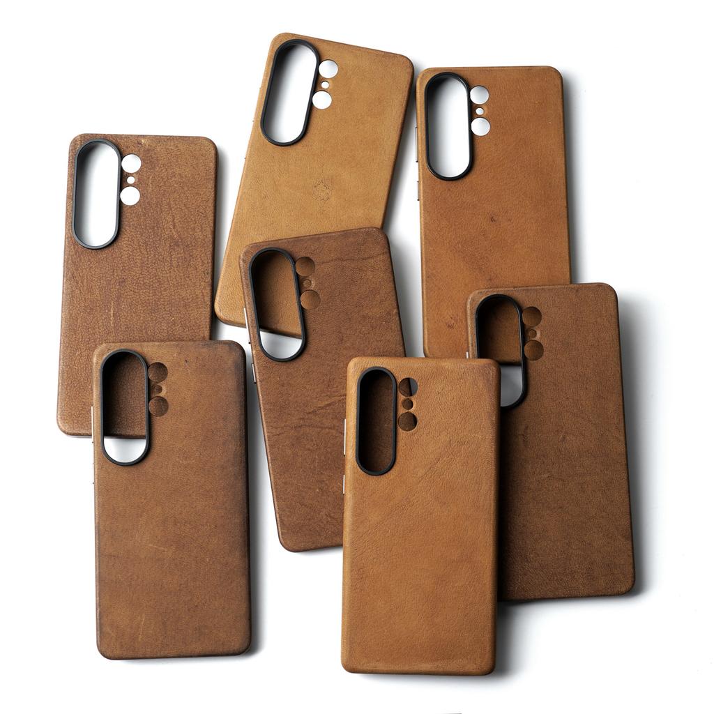 YMW Retro Genuine Leather Case for Samsung Galaxy S26 S25 Ultra Luxury Business Sheepskin Phone Cases