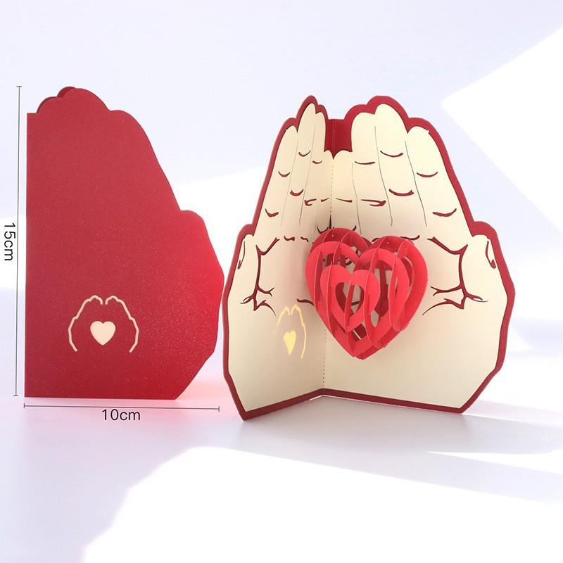 3D Rose Pop Up Card, Valentines Day Card, Mothers Day Birthday Card, Anniversaries Weddings Flower Greeting Card With Envelope