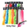 Bimoo Kinky Soft Synthetik Fliegenbinden Streamer Faser Köder Fisch Bleikopf Jig Bindematerial Rosa Chartreuse Rot Orange Gelb