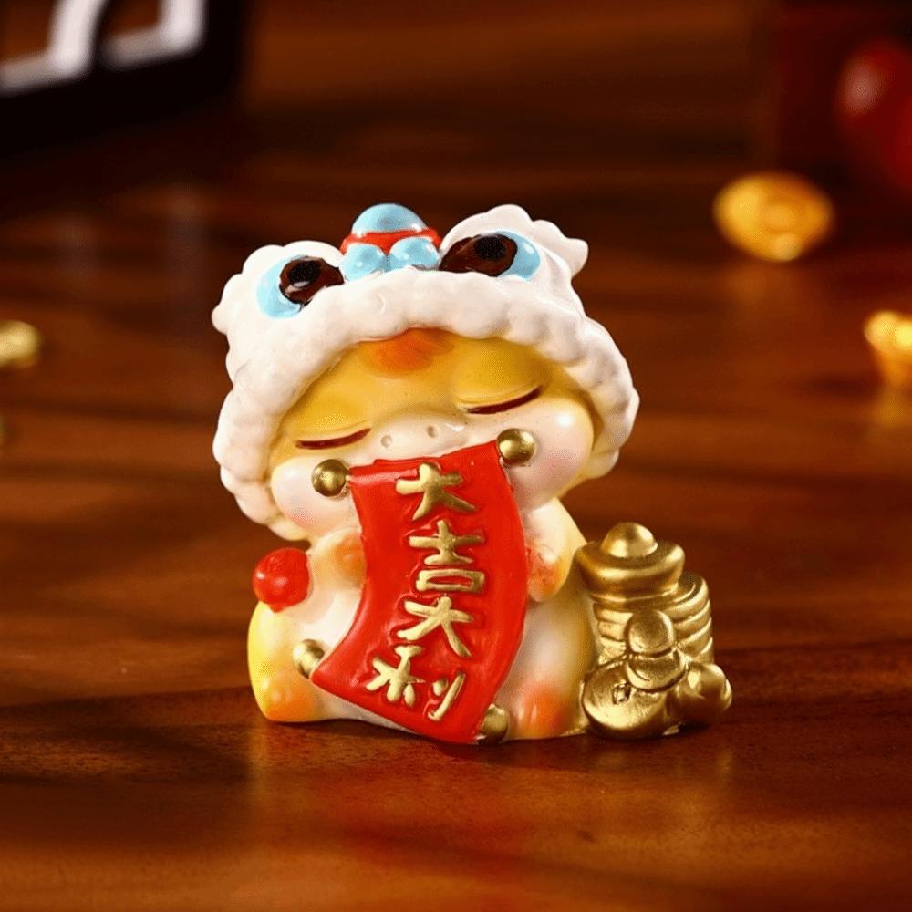 Resin New Year Mascot Miniature Cartoon Zodiac Ornaments Cute Horse Figurine  Cabinet