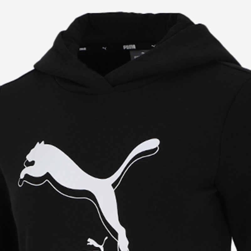 Puma Casual Large Logo Printed Hooded Long Sleeve Sweatshirt Women sweatshirt Black 847710-01