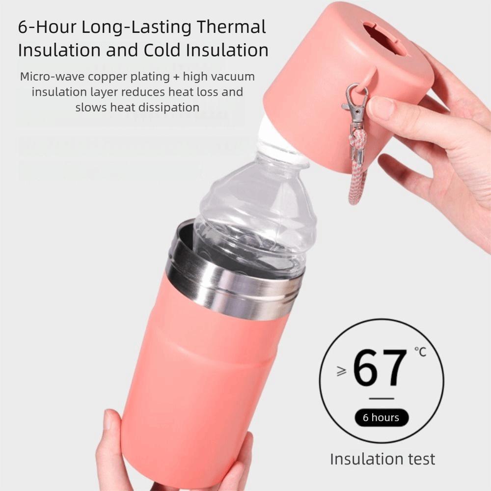 600ml Insulated Cup 316 ceramic Straw Thermal Bottle New Vacuum Cup