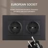 Standardní EU USB zásuvka typu C nabíjecí port, Francie se zásuvkou s vypínačem, 16A dvojitý rámeček, nástěnný USB napájení AC 110-250V
