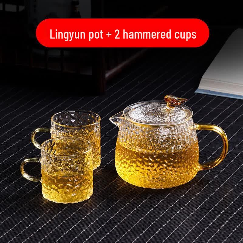ZISIZ Heat-Resistant Glass Teapot with Infuser