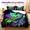 Splashing Ink Death  Pattern Bedding Quilt Set Quilt Cover Pillowcase Home Decoration Birthday Gift (1 * Duvet Cover + 2 * Pillowcase, Without Core)