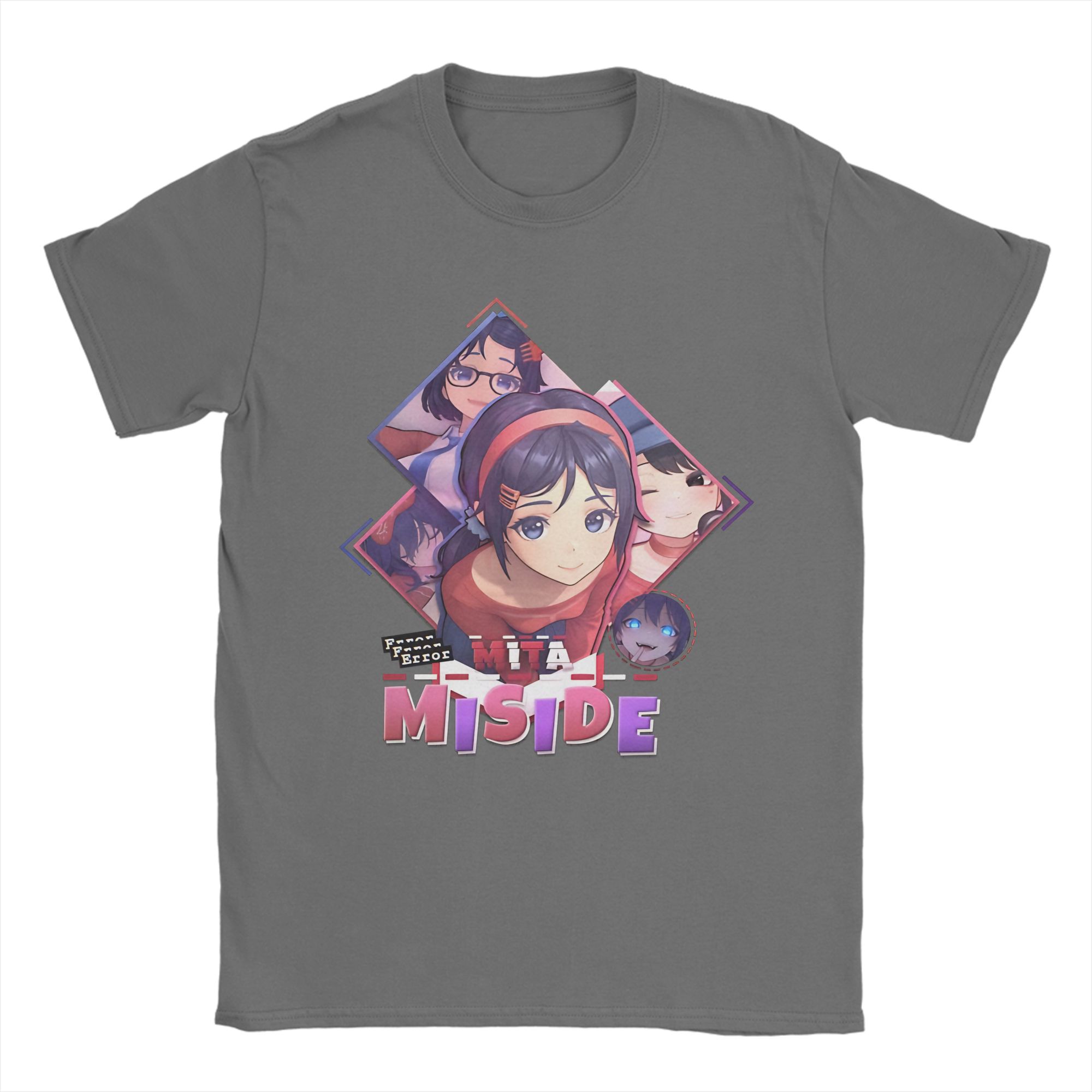 

Mita MiSide Graphic Printed T Shirt for Men Women Pure Cotton Tee Shirt Clothing 4XL