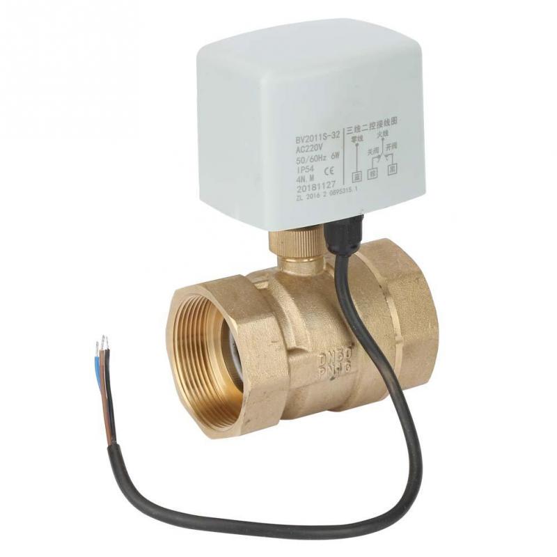 New AC220V DN50 2 Inch 2-Way 3-Wire Brass Electric Motorized Ball Valve New AC220V DN50 2 Inch 2-Way 3-Wire Brass Electric Motorized Ball Valve