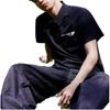 FILA Urban Tech Breathable Letter Sports Polo Shirt Men tops Deep-Black T11M421111F-BK