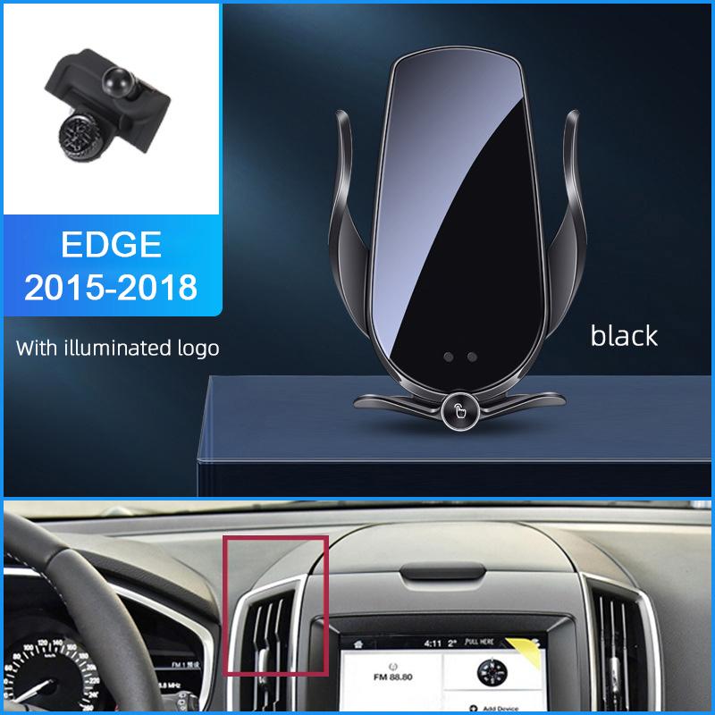 

For Ford Focus Mondeo Mustang ESCORT EXPLORER KUGA ST Wireless Charging Magnetic Car Phone Navigation Mobile Holder Base Charger B-EDGE 15-18