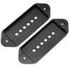 Musiclily Pro 49.2mm P90 Dog-Ear Neck Position Short/Low Neck Pickup Covers for USA Gibson and Vintage-Style Epiphone, Black (Set of 2)
