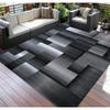 Black Geometric Large Carpet Light Luxury European and Carpet Home Sofa Tea Table Mat Indoor Outdoor Carpet Floor Mat Decoration