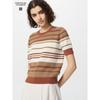 Uniqlo Cotton Popcorn Sweater  Short Sleeve  Stripe