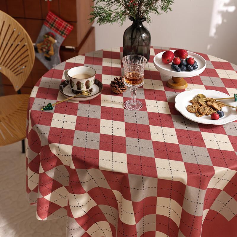 

Retro Red Plaid Christmas Tablecloth 140x180 cm