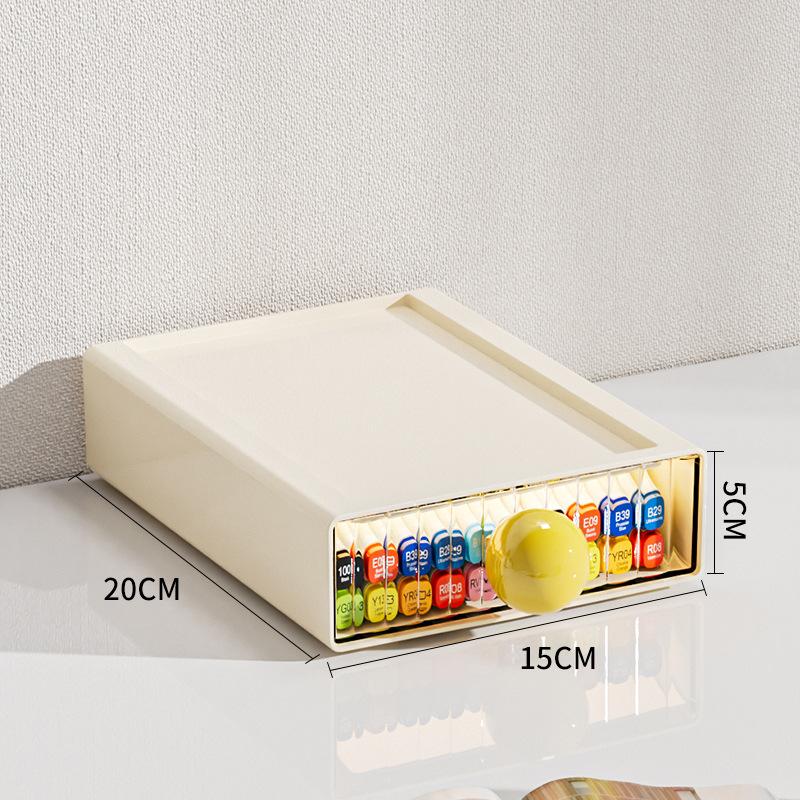 

Drawer Type Storage Box with Handle, Cosmetic Toy Figure Finishing Box, Desktop Superimposed Toy Badge, Millet Box.