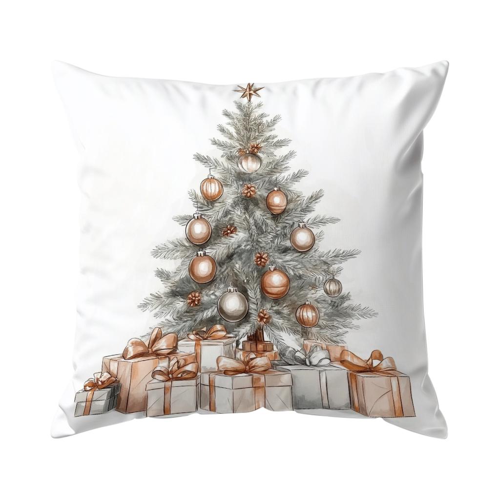Vintage Christmas Series Pillowcase Printed Polyester 40/45/50cm Throw Pillowcover Decorative Sofa Cushion Pillowslip Home Decor