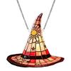 Halloween Witch Hat Hanging Decoration Stained Glass 2D Flat Acrylic