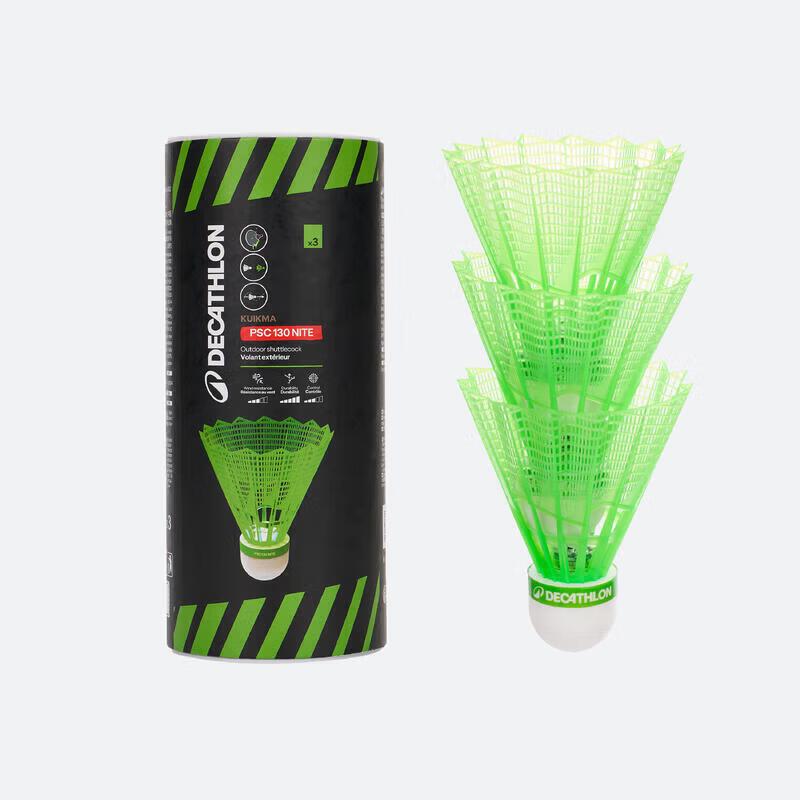 Decathlon Luminous Plastic Badminton Shuttlecocks (3-Pack)