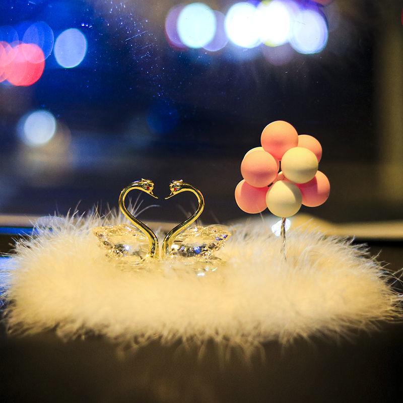 Crystal Swan Car Air Freshener - Deluxe Interior Ornament Set for Women