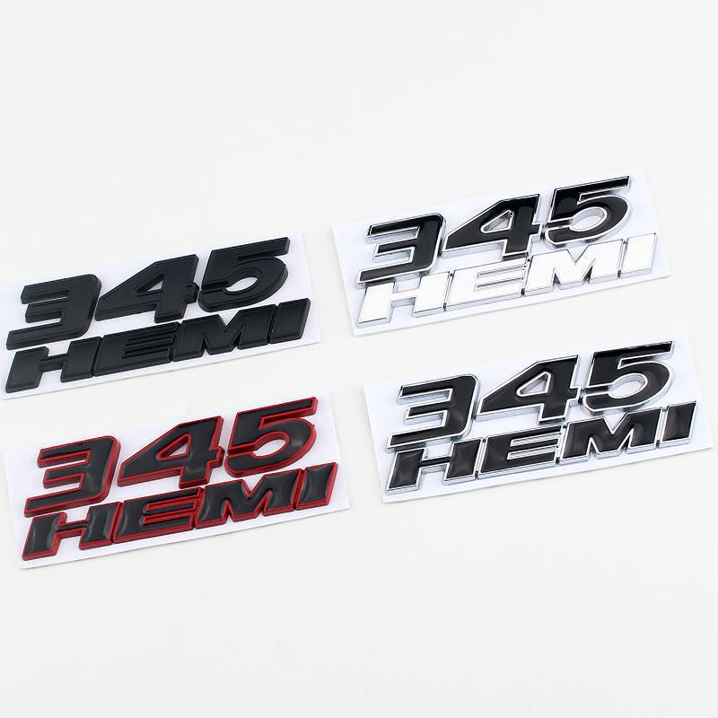 Dodge 345 HEMI Modifiziertes Aufkleber: RAM 1500/2500 Pickup Truck Emblem Metallaufkleber