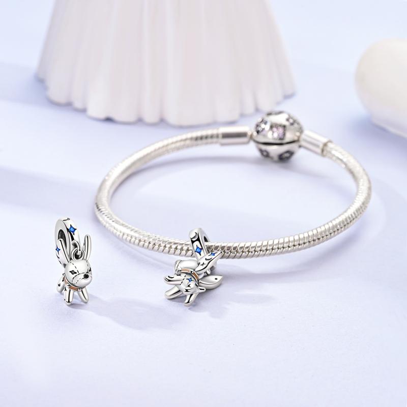Copper Bulldog Kissing Giraffe Cat Picking Stars Pendant Love Bear Beads Fit Original Bracelet Diy Jewelry Gift